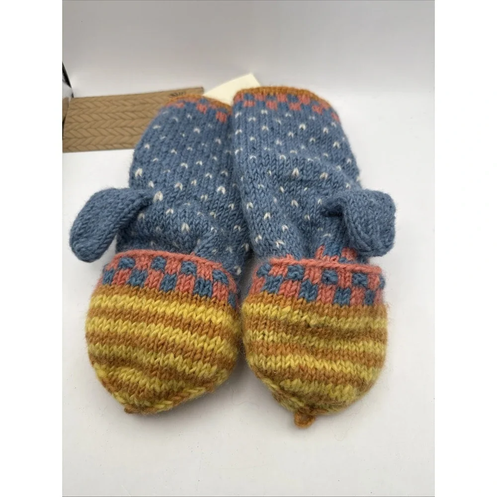 Lost Horizons Merci Mittens Wool Knit Handmade Sundance NWT Cute Gloves